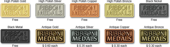 Custom Medals Finish Options